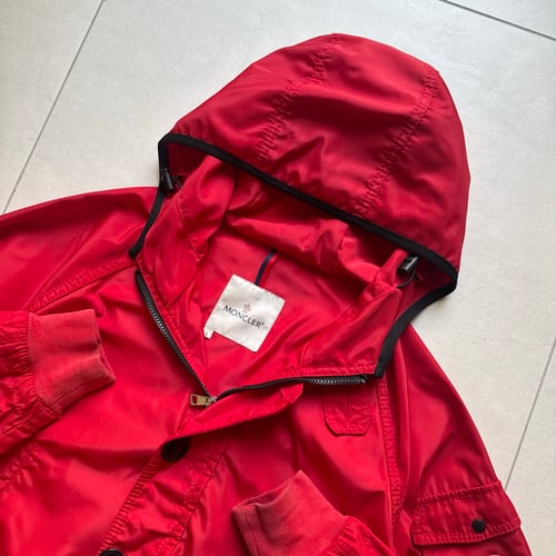 Image of Moncler Nylon Hooded Jacket, Size Medium