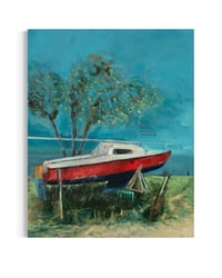 Image 2 of Painting / maleri / "Islands Brygge – Malerdrømme og tankestreger – Nokken III" / 60x75 cm