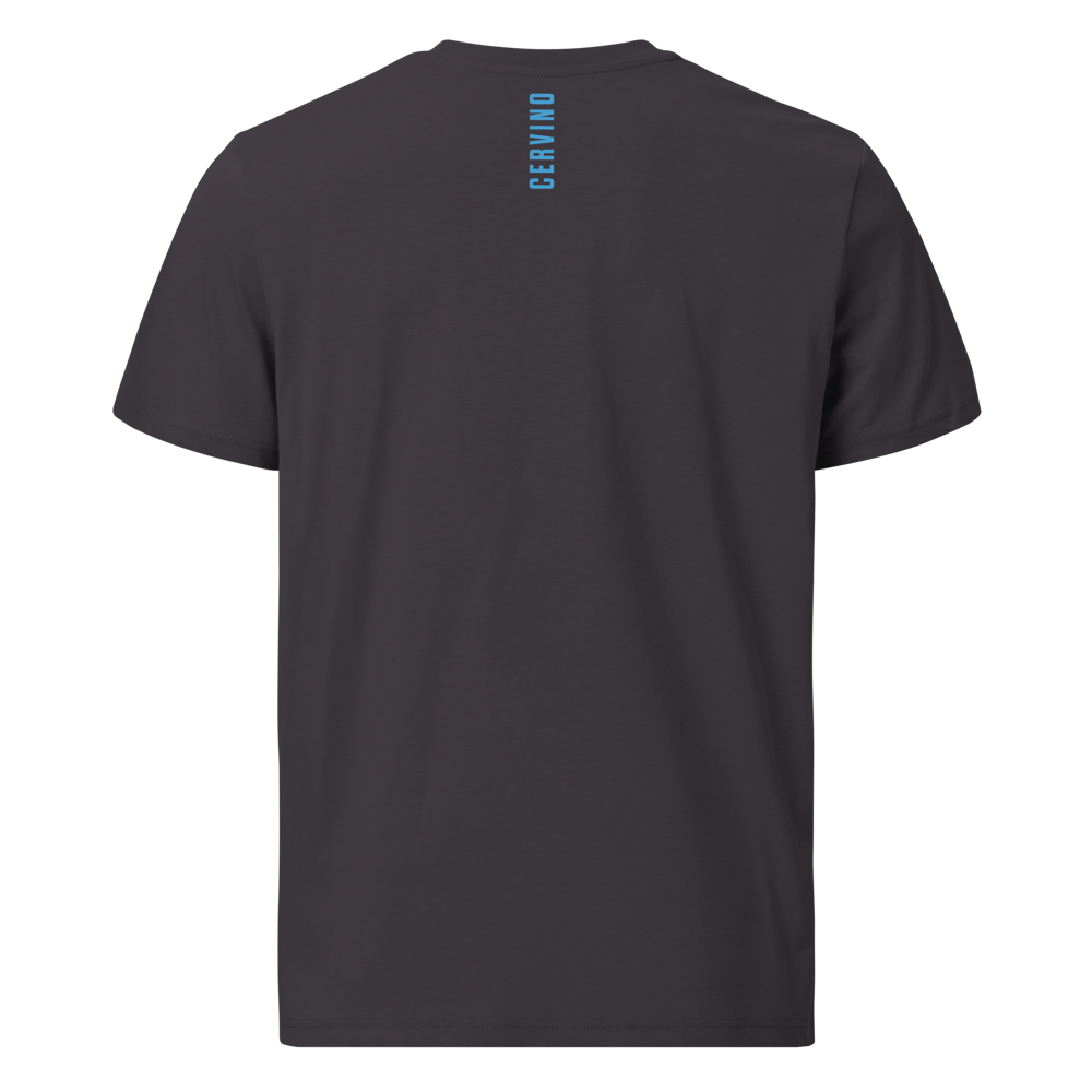 Cervino PULSE T-shirt in Cotone Organico Unisex Antracite / cyan