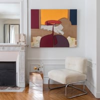 Image 5 of Fauteuil chromé ivoire