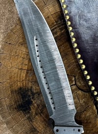 Image 3 of Damascus knife with Elk horn handle
