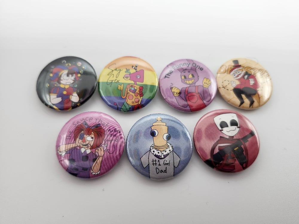 Image of Rusty's Digital Circus Buttons! 