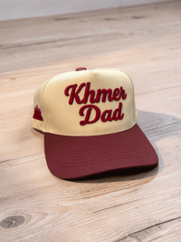 Khmer Dad 5 Panel Snapback Burgundy  / Cream 