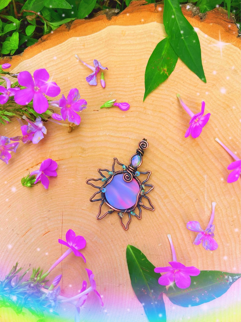 Aurora Opal Sun Pendant 🌞