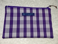 Purple Palaka zipper pouch