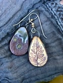 Purple Fern Forest Earrings