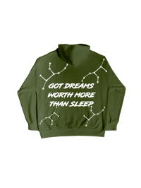 Image 4 of Dreams Sweatsuit - Olive Green W/White