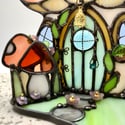 Large Mushroom House Candle Holder 