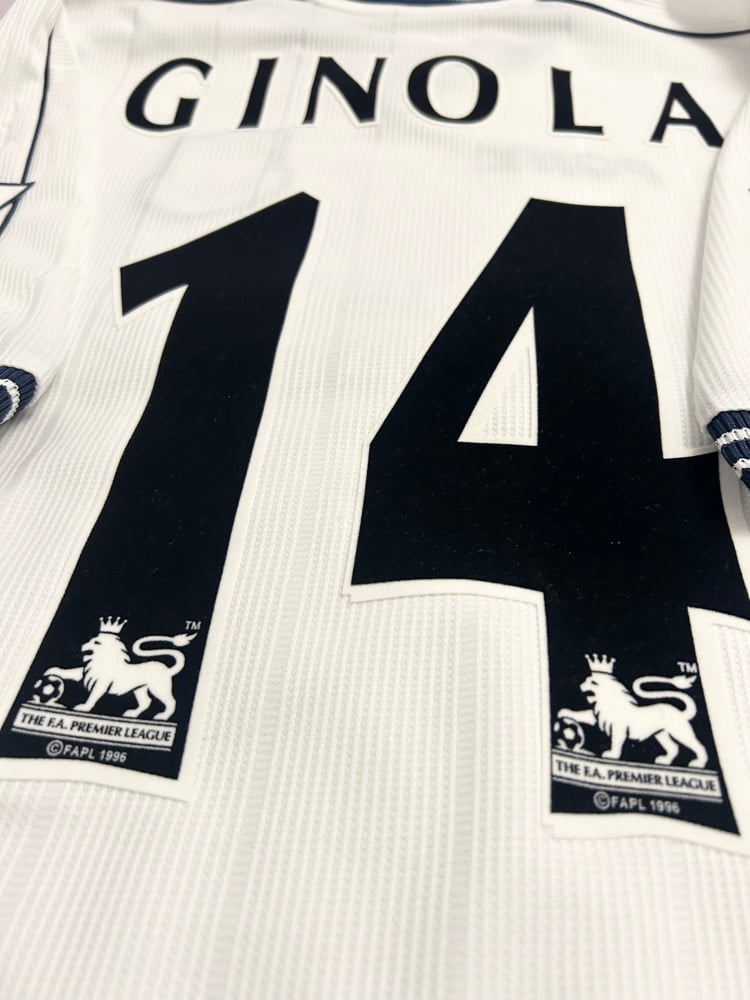 Image of Tottenham Hotspur “GINOLA 14” 1997/99 Home Shirt + PL patches (M)
