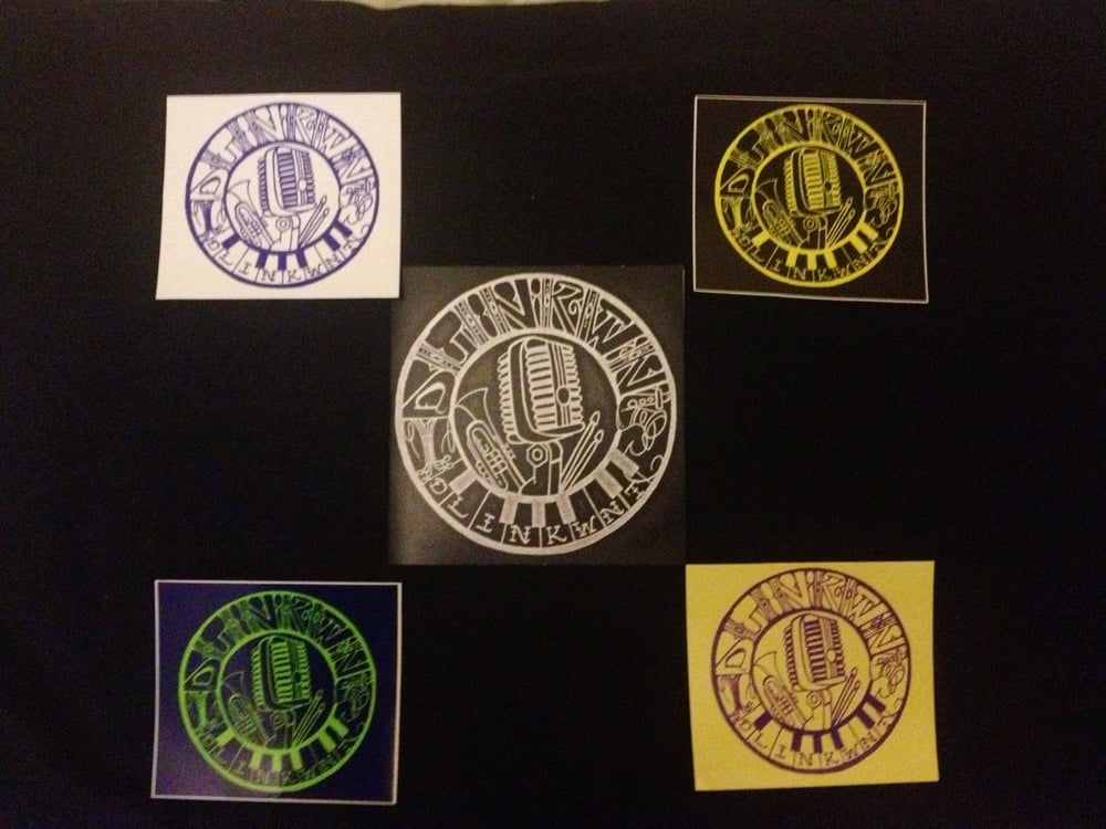 Image of Over and Out (Band Remix) Single & Custom Dlinkwnt Logo Sticker 