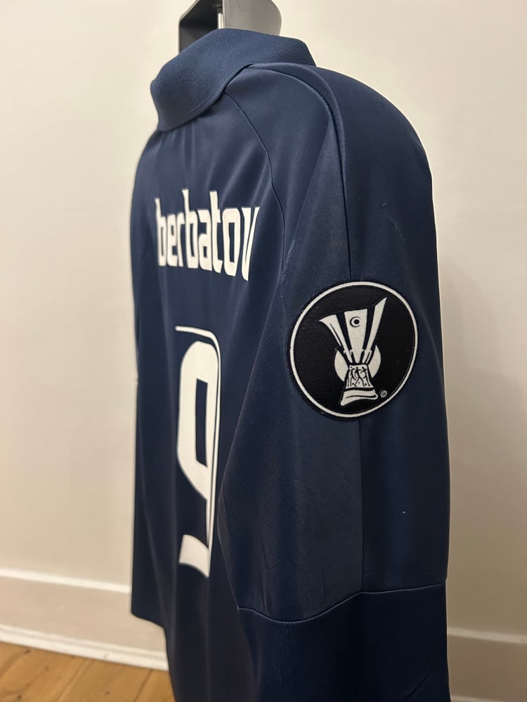 Image of Tottenham Hotspur "BERBATOV 9" 2007/08 Away Long Sleeve Shirt + UEFA patch (L)