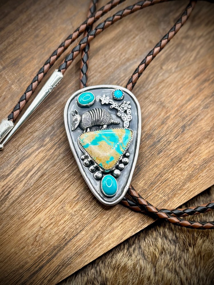 Image of Armadillo & Turquoise Bolo