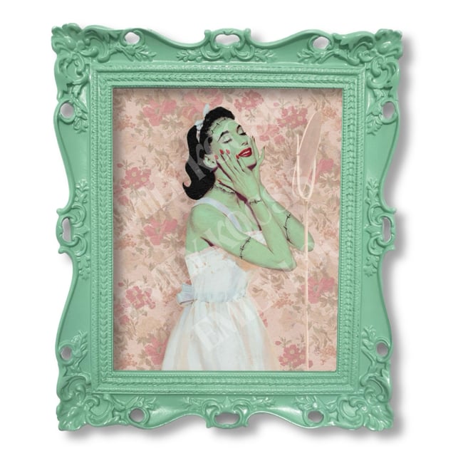 Retro Art Print // ‘Fresh Face’ Frankenstein Stitched Monster Pinup