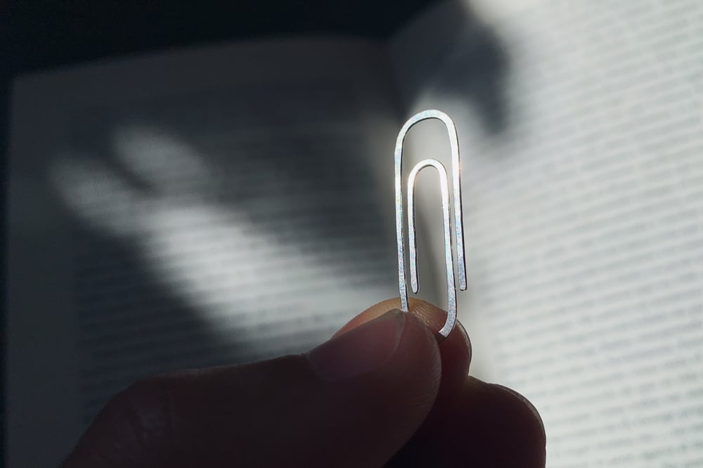 Image of Sterling Silver Paperclip Bookmark 
