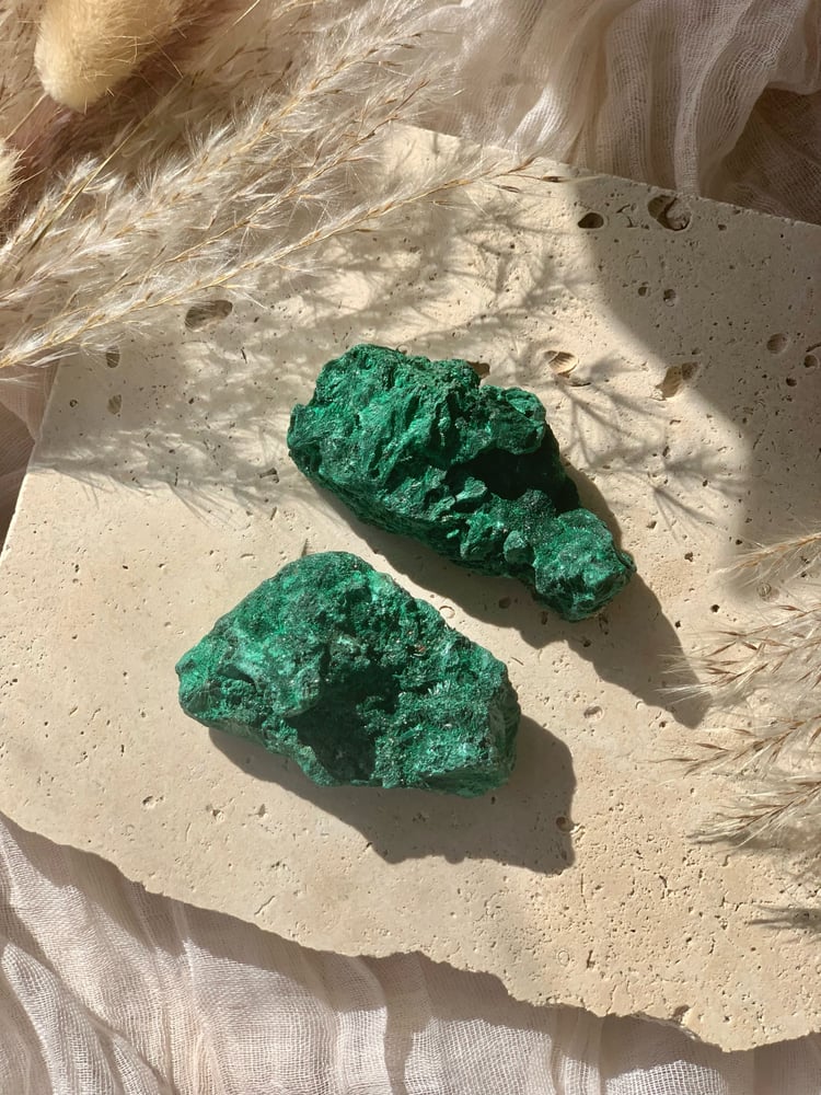Image of Silky Malachite Clusters