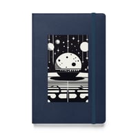 Image 4 of Black and White Abstract Hardcover bound notebook