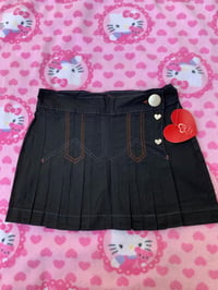 Image 1 of Y2k pleated mini skirt| black|