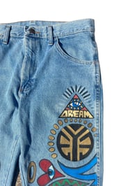 Image 3 of “Love All Fear None” Denim Jeans 