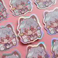 Image 3 of Love And Deepspace Holo Kitty Butler Stickers
