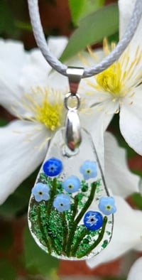 Image 2 of Fused Glass Tear Drop Pendant
