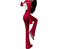 Image 4 of Round Neck 2 Piece Jumpsuit