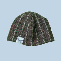 Image 1 of GREEN AND RED KNIT BEANIE