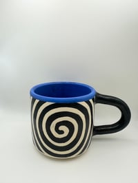 Image 1 of Black + Royal Blue Swirl Mug