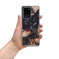 Image 12 of Beautiful Black Cat Splatter Painting Clear Case for Samsung®