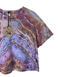 Image 4 of XS Crop Tee in Warm Geode Ice Dye