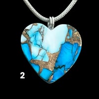 Image 3 of “Blue Dream” Heart Necklaces (#19)