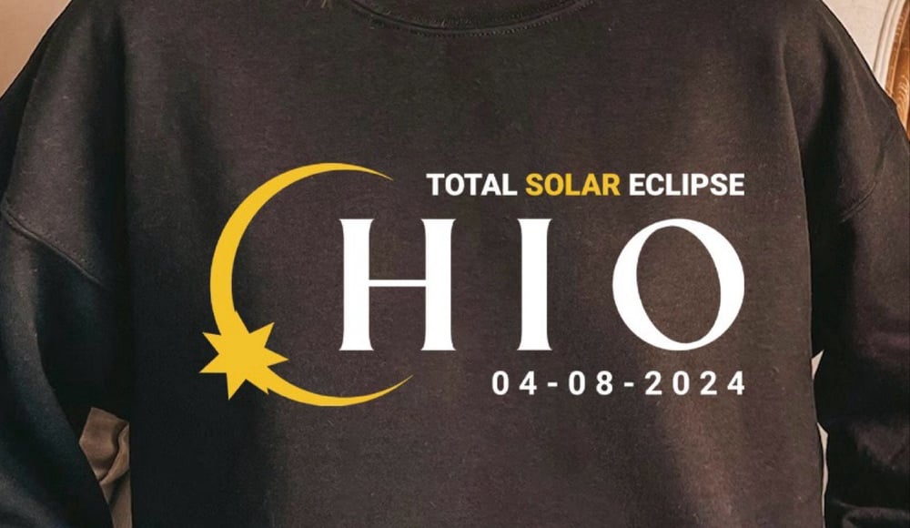 Image of Eclipse Crescent Ohio Tee & Sweatshirt