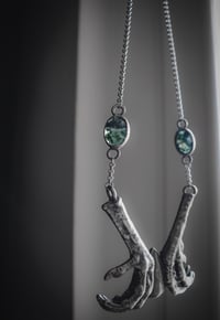 Image 3 of Real bird feet with sunstone-moonstone