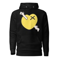 Image 1 of Black Unisex Hoodie Yellow Dogheart Adult