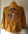 Upcycled “Peace” sign waist jacket
