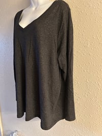 Image 7 of New 1X Sonoma Glitter Black top #574*8