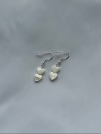 Image 4 of White Mother of Pearl Stud Earrings