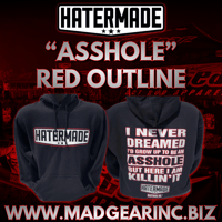 Image 1 of HOODIE - Asshole Red Outline