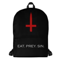 Image 1 of "Eat. Prey. Sin." Backpack