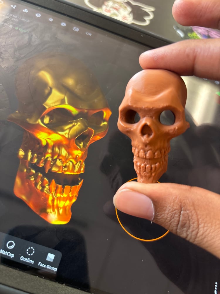 Image of 3D Printed Skull Shaped Lace Locks