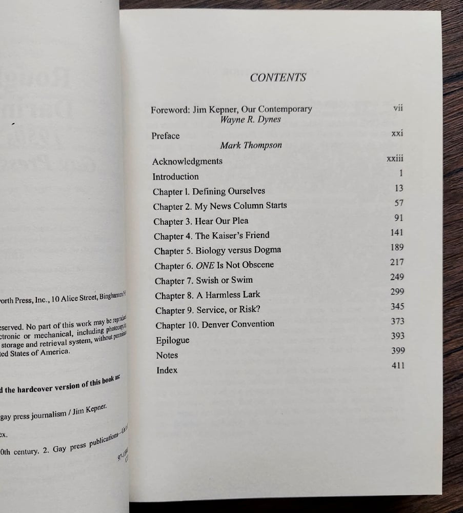 Rough News - Daring Views: 1950s' Pioneer Gay Press Journalism, by Jim Kepner