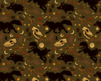 Image 2 of WOLVES AND THINGS FLEECE SHERPA SOFT BLANKET