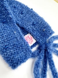 Image 3 of Sofie and Iris Dark Blue Beaded Bonnet