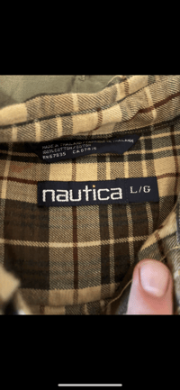 Image of Large Brown Half Reversed Flannel