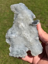 Image 13 of UV Calcite On Druzy Quartz Crystal Specimen #2205