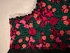 early 70s noir Oaxacan hand embroidered dress