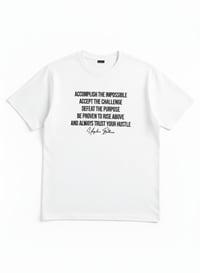 Image 3 of YB White Motivational Graphic T-Shirt