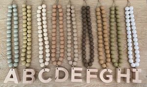 Image of Extra Mini Love Beads - LETTERS (A-I)