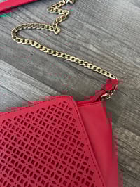 Image 2 of Red bag gold chain 