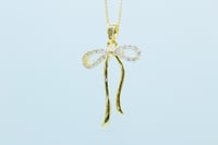Image 5 of Rhinestone Bow Necklace 