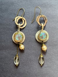 Image 3 of Opal resin earrings (pearls)